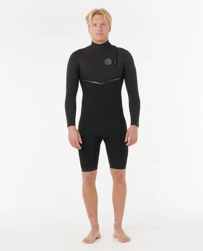 Rip Curl E-Bomb Zip-Free Long Sleeve 2mm Shorty in Black