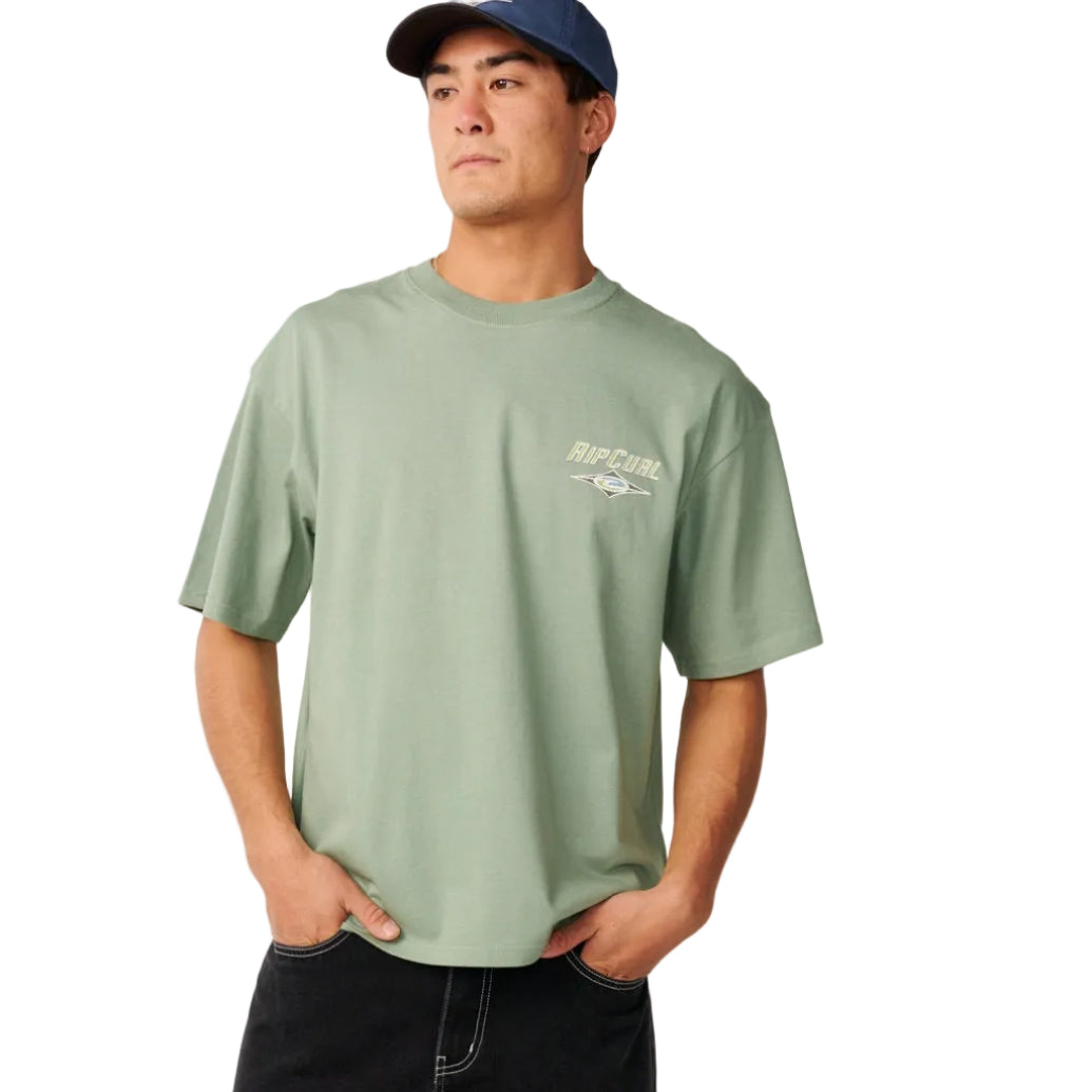 Rip Curl Mens Heritage Icon Tee - Sage