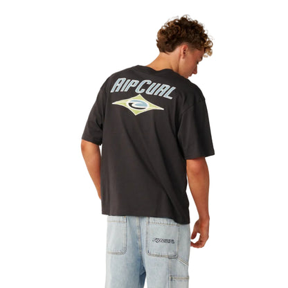 Rip Curl Mens Heritage Icon Tee - Washed Black