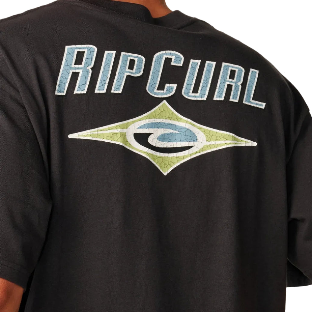 Rip Curl Mens Heritage Icon Tee - Washed Black