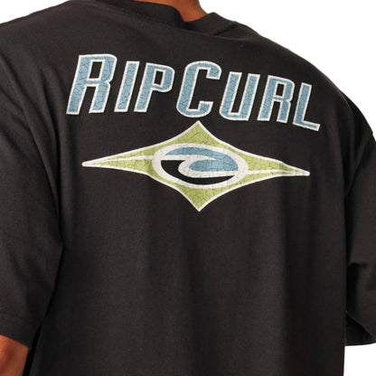Rip Curl Mens Heritage Icon Tee - Washed Black