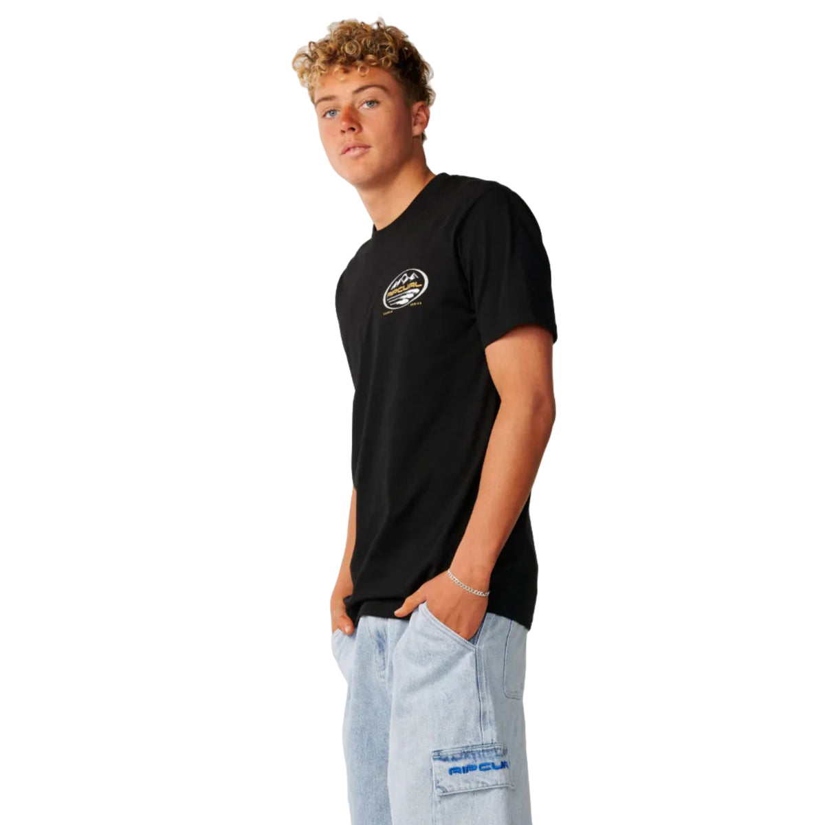 Rip Curl Search Series Vaporcool Peaks Standard Tee - Black