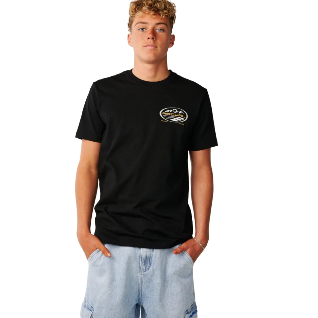 Rip Curl Search Series Vaporcool Peaks Standard Tee - Black