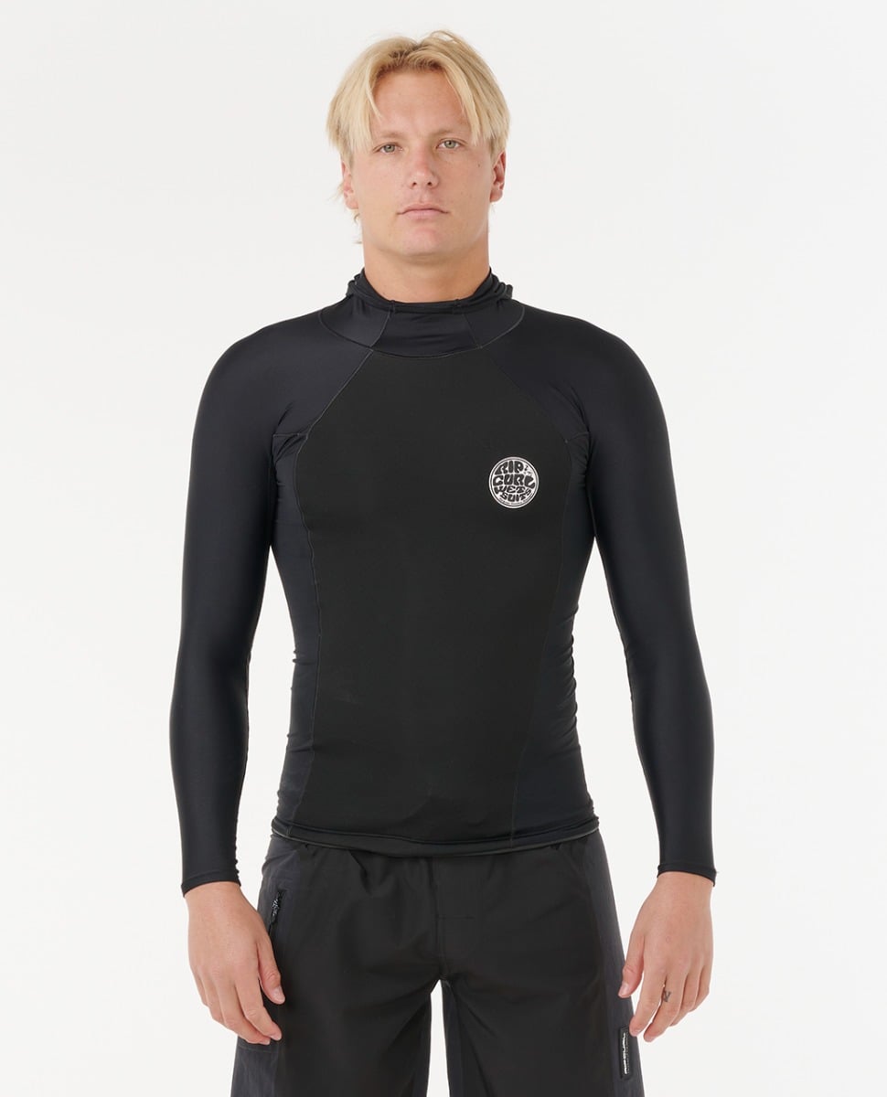 Rip Curl Ultimate Search Long Sleeve Hooded Vest - Black