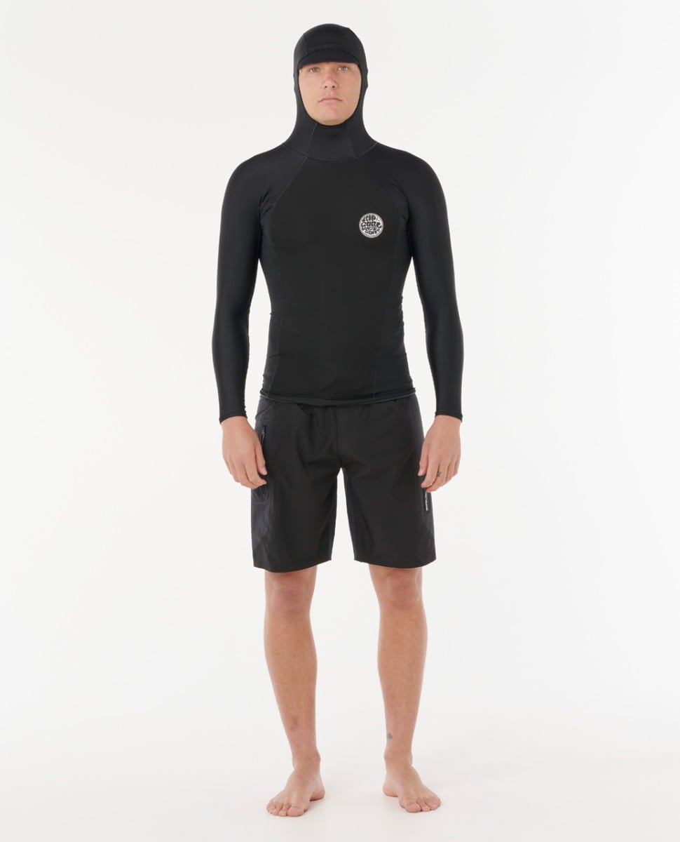 Rip Curl Ultimate Search Long Sleeve Hooded Vest - Black