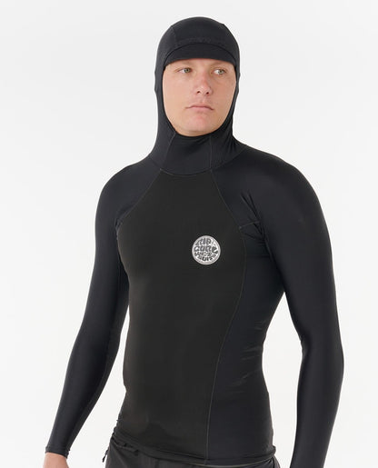 Rip Curl Ultimate Search Long Sleeve Hooded Vest in Black