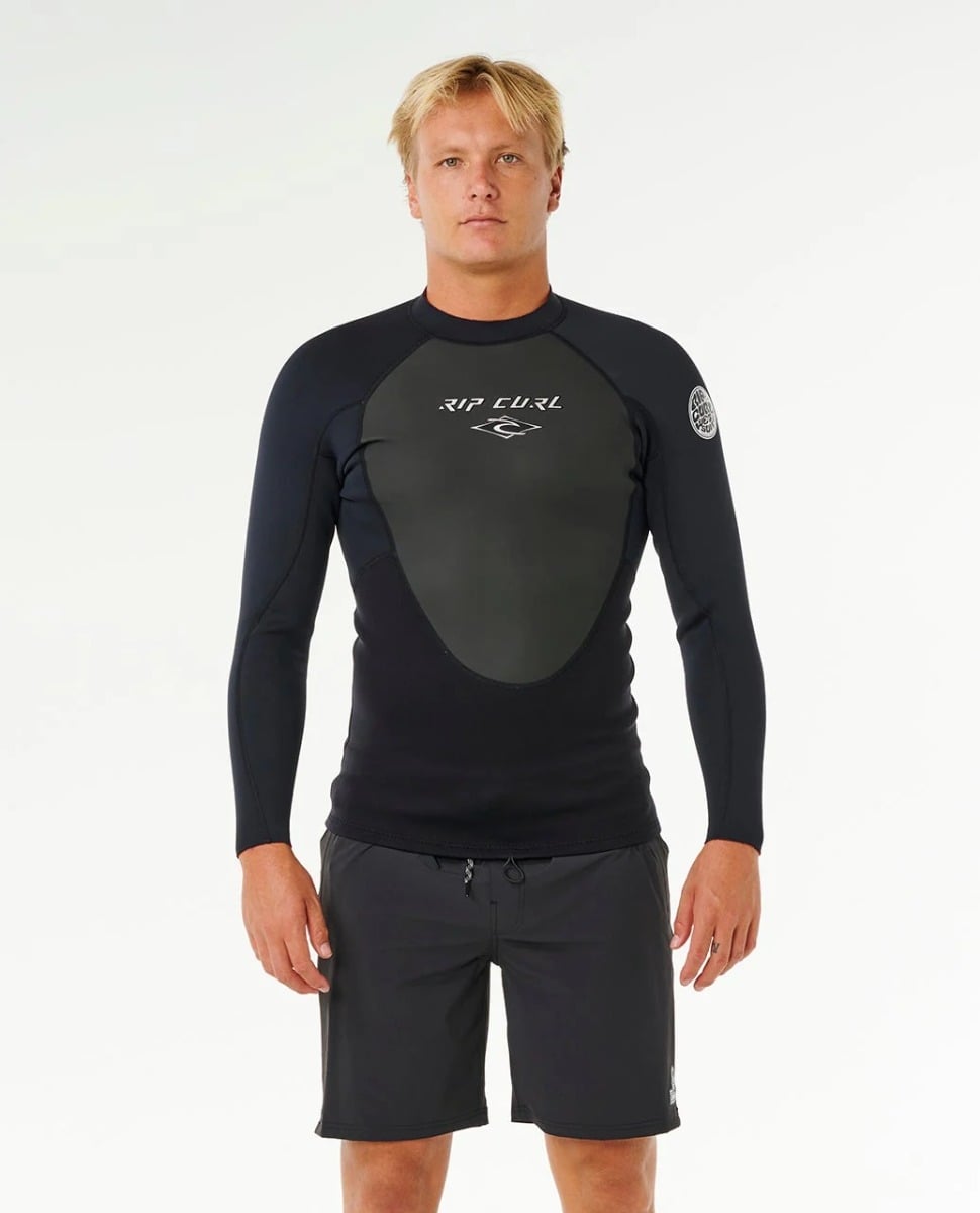 Rip Curl Omega 1.5mm Wetsuit Top in Black