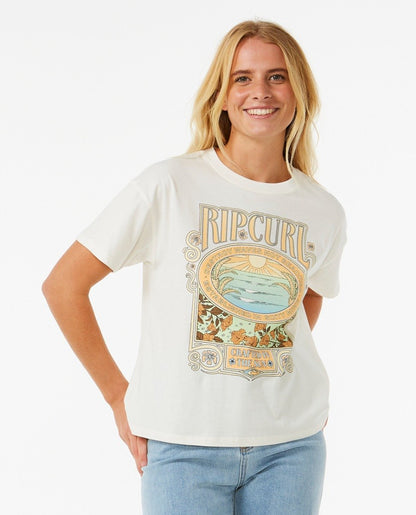 Rip Curl Long Days Womens Relaxed Tee - Bone