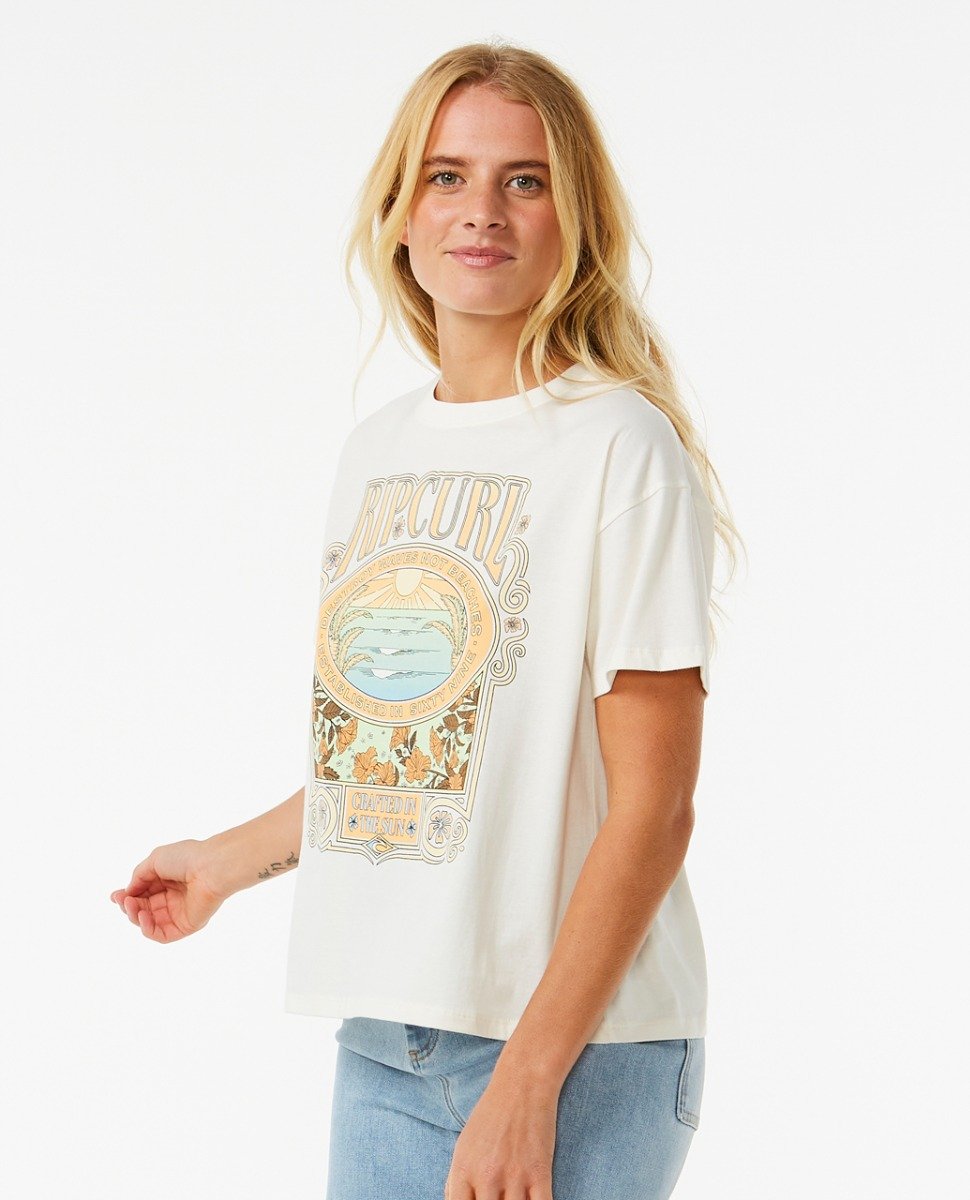 Rip Curl Long Days Women's Relaxed Tee - Bone