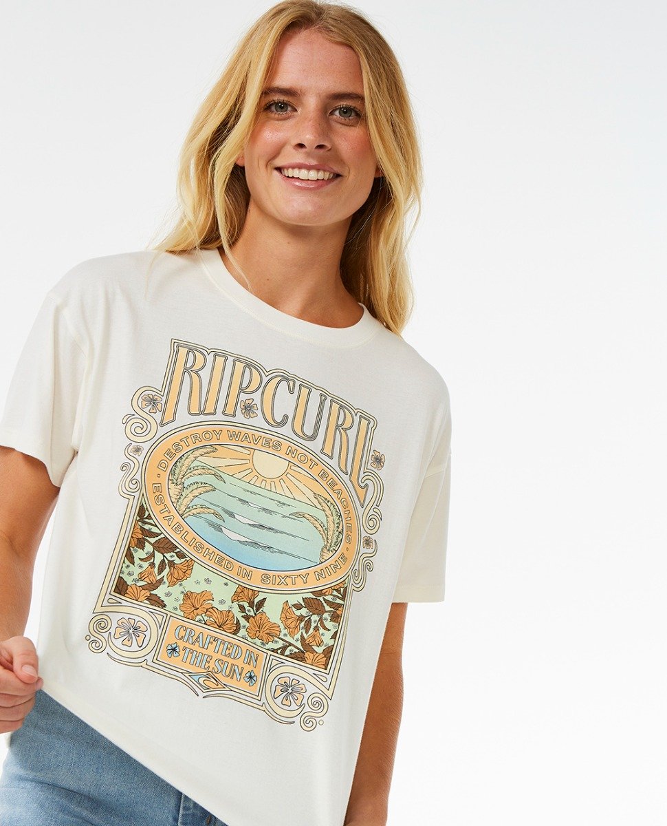 Rip Curl Long Days Women's Relaxed Tee - Bone
