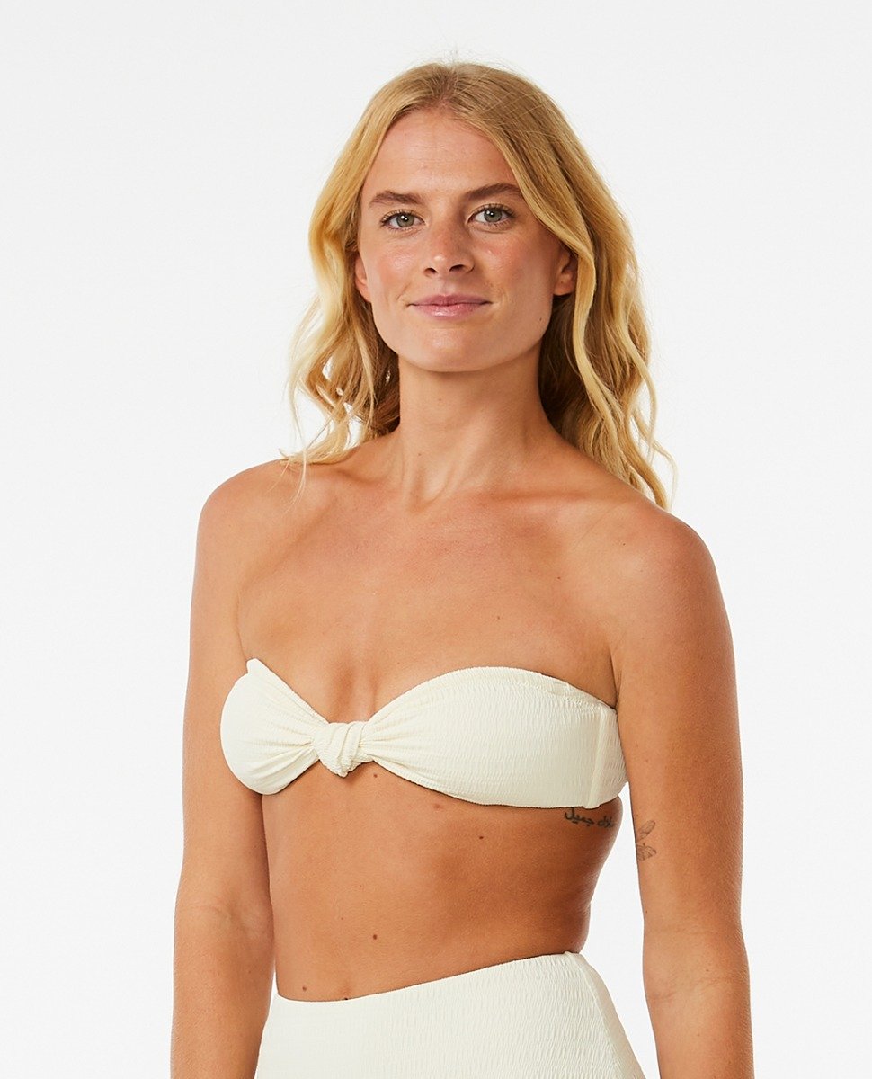 Rip Curl Dreams Bandeau Women's Bikini Top - Off White