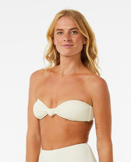Rip Curl Dreams Bandeau Women's Bikini Top - Off White