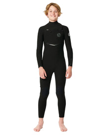 Ripcurl Junior Flashbomb 5/3mm Chest Zip Winter Wetsuit in Black