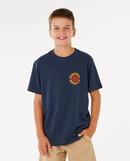 Rip Curl Pacific Rinse Circle Boys Tee - Dark Navy