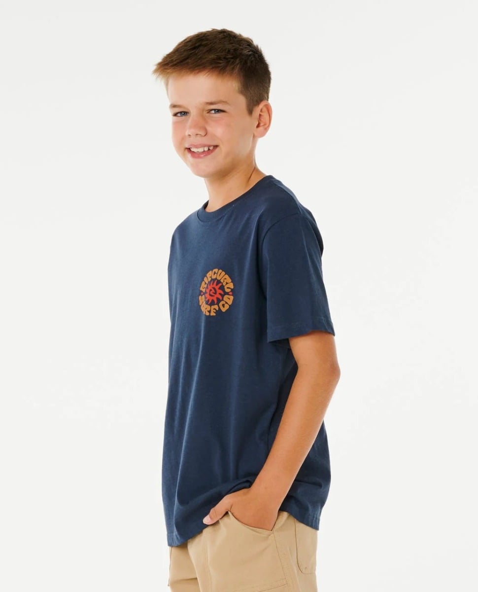 Rip Curl Pacific Rinse Circle Boys Tee - Dark Navy