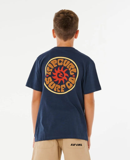 Rip Curl Pacific Rinse Circle Boys Tee - Dark Navy