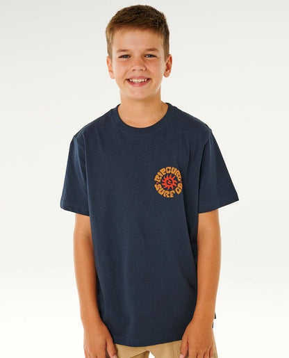 Rip Curl Pacific Rinse Circle Boys Tee - Dark Navy