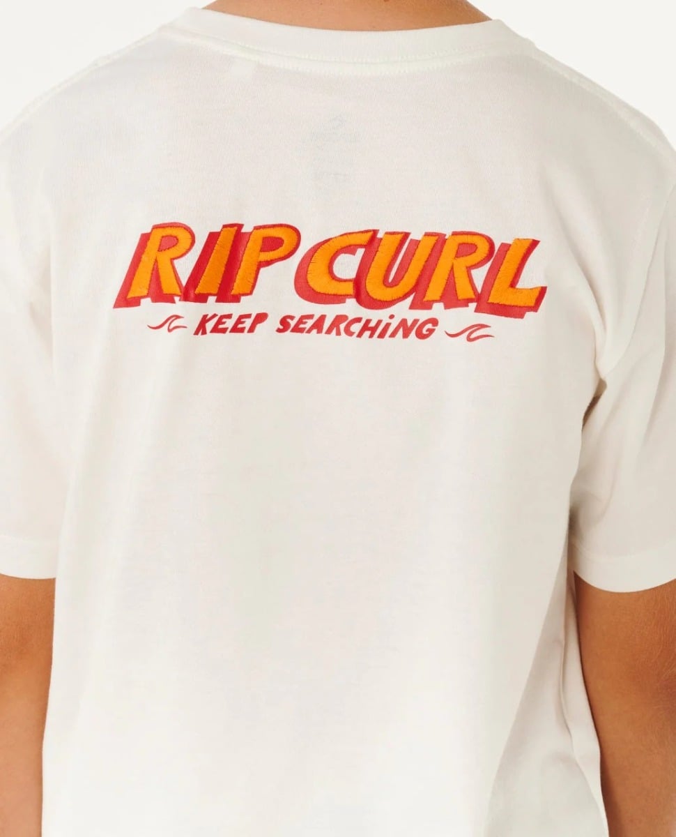 Rip Curl Eternal Shred Logo Boys Tee - Bone