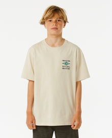 Rip Curl Lost Islands Boys Logo Tee - Vintage White