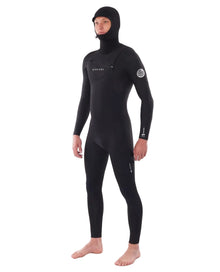 Rip Curl Dawn Patrol 6/4mm Mens Hooded Chest Zip Wetsuit - Black
