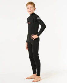 Rip Curl Kids Dawn Patrol Chest Zip 4/3mm Wetsuit 2026 - Black