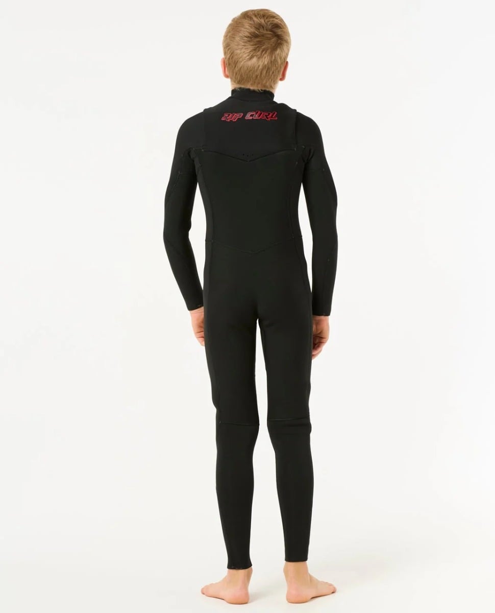 Rip Curl Kids Dawn Patrol Chest Zip 4/3mm Wetsuit 2026 - Black