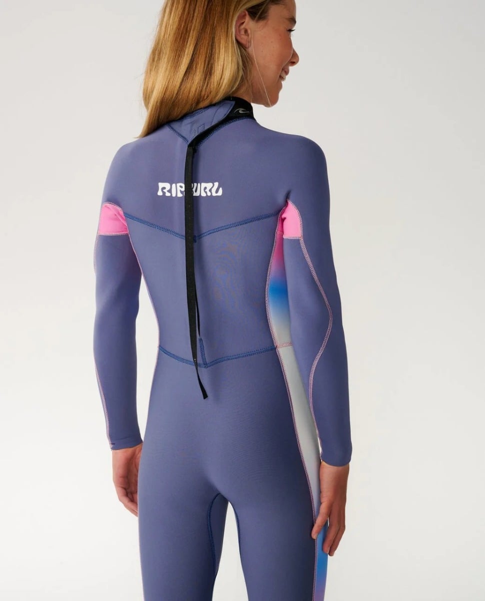 Rip Curl Kids Dawn Patrol Back Zip 4/3mm Wetsuit 2026 - Grey Blue
