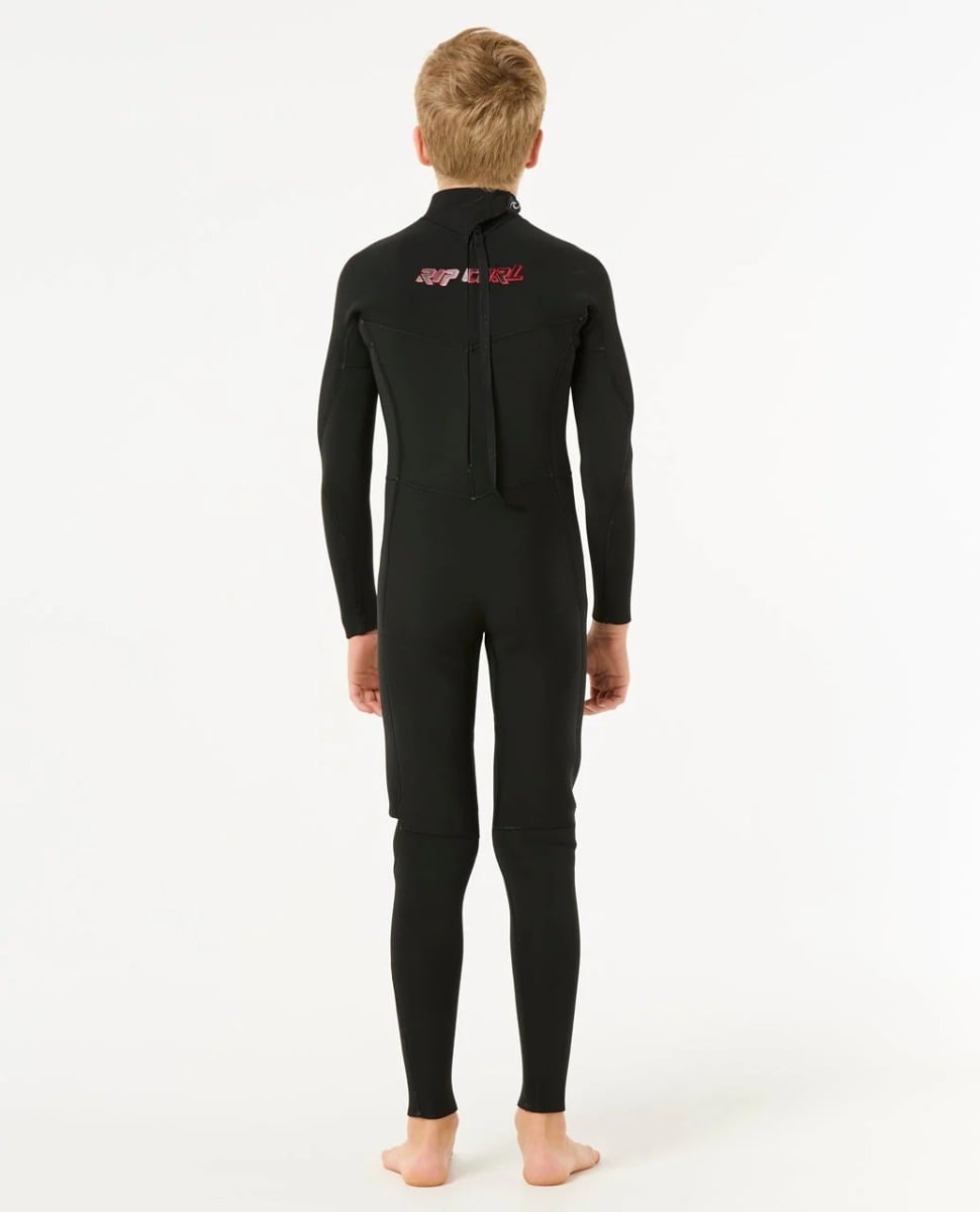 Rip Curl Kids Dawn Patrol Back Zip 4/3mm Wetsuit 2026 - Black