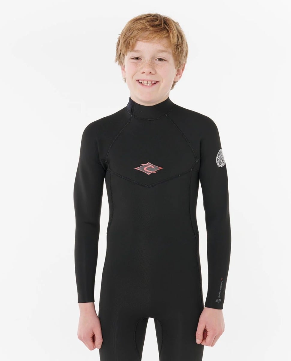 Rip Curl Kids Dawn Patrol Back Zip 4/3mm Wetsuit 2026 - Black