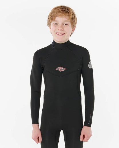 Rip Curl Kids Dawn Patrol Back Zip 4/3mm Wetsuit 2026 - Black