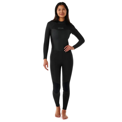 Rip Curl Women's Dawn Patrol 4/3 Back Zip Wetsuit - Black - | Wetsuit ...