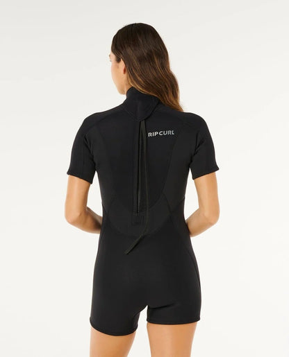 Rip Curl Womens Trad Back Zip 2mm Flatlock Shorty 2026 - Black
