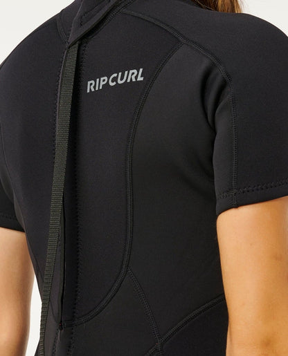 Rip Curl Womens Trad Back Zip 2mm Flatlock Shorty 2026 - Black
