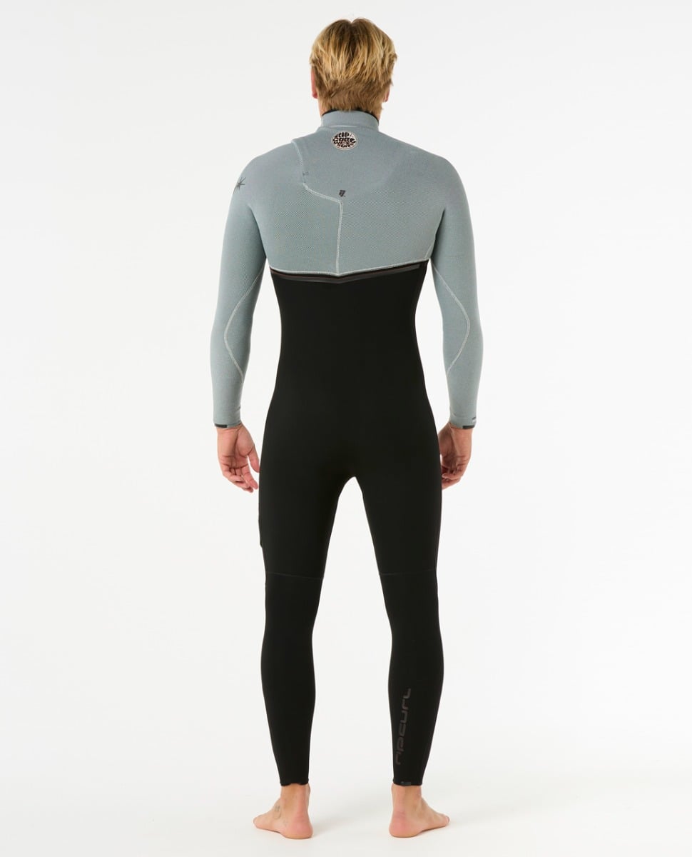 Rip Curl E Bomb 4/3mm Mens Zip Free Wetsuit 2025 - Iced Grey