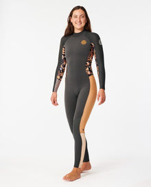 Rip Curl Dawn Patrol 4/3mm Womens Back Zip Wetsuit - Charcoal