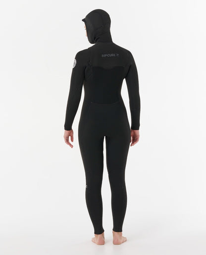Rip Curl Womens Dawn Patrol Hooded 5/4mm Winter Wetsuit 2026 - Black