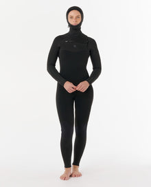 Rip Curl Womens Dawn Patrol Hooded 5/4mm Winter Wetsuit 2026 - Black