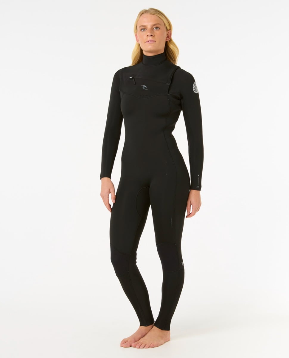 Rip Curl Womens Dawn Patrol Chest Zip 5/3mm Winter Wetsuit 2026 - Black