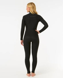 Rip Curl Womens Dawn Patrol Chest Zip GBS 3/2mm Summer Wetsuit 2026 - Black