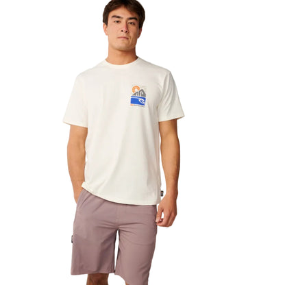 Rip Curl Mens Search Series Vaporcool Totem Relaxed Tee - Bone
