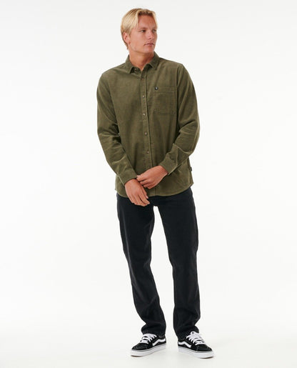 Rip Curl Classic Surf Cord Men's Long Sleeve Shirt - Dusty Olive