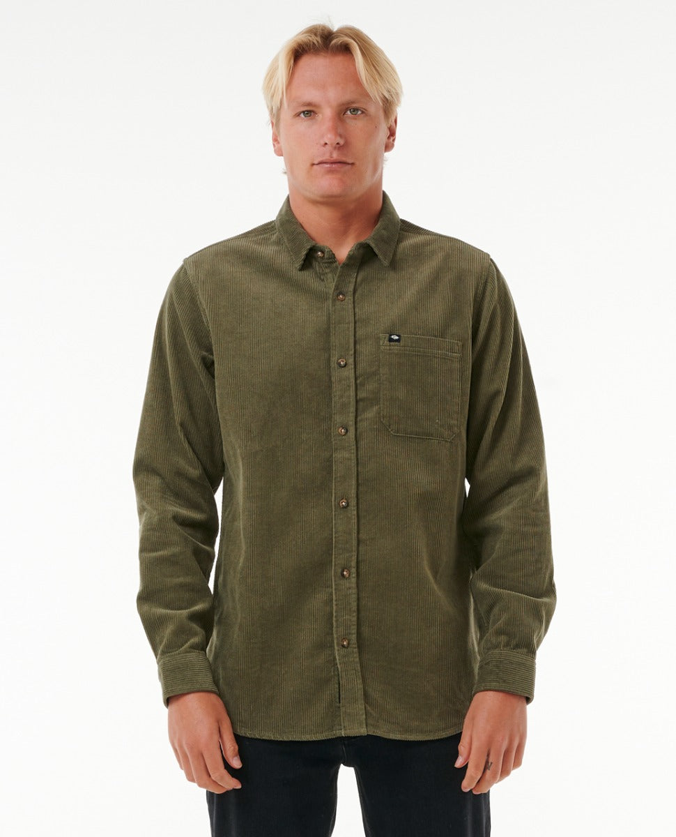 Rip Curl Classic Surf Cord Mens Long Sleeve Shirt - Dusty Olive