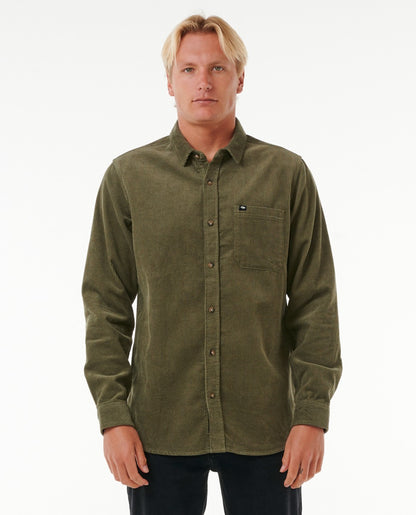 Rip Curl Classic Surf Cord Mens Long Sleeve Shirt - Dusty Olive