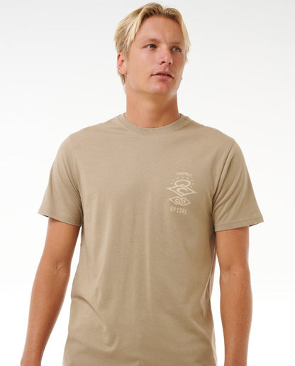 Rip Curl Search Icon Men's Short Sleeve Tee - Sand Dune
