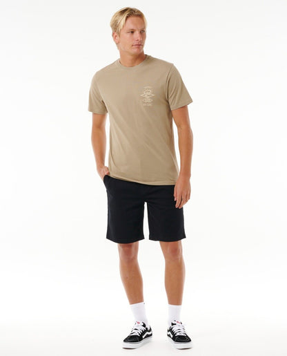 Rip Curl Search Icon Men's Short Sleeve Tee - Sand Dune