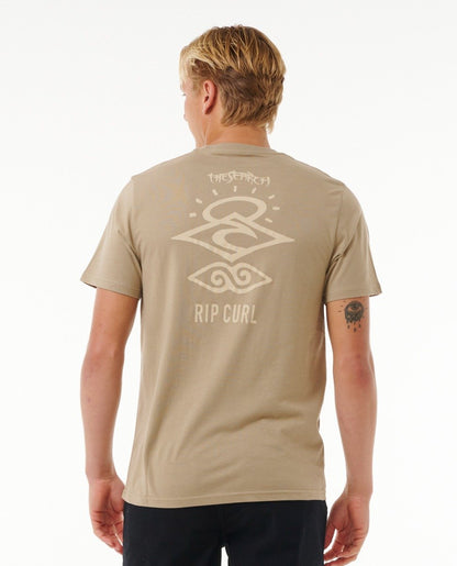 Rip Curl Search Icon Men's Short Sleeve Tee - Sand Dune