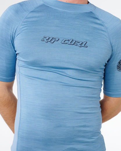 Rip Curl Dawn Patrol UPF Perf Rash Vest - Faded Denim