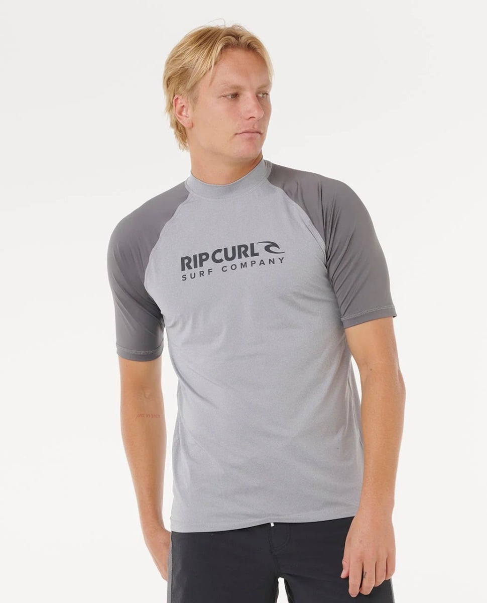 Rip Curl Shock UPF Rash Top in Grey Marle