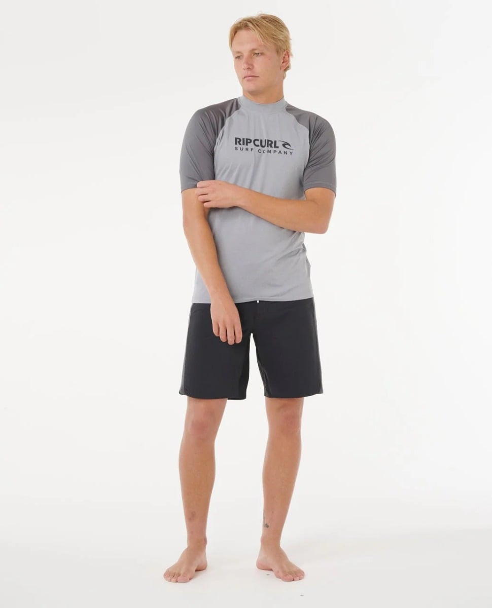 Rip Curl Shock UPF Rash Top - Grey Marle