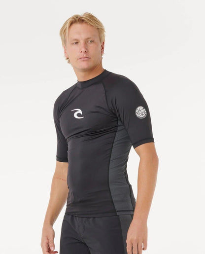 Rip Curl Waves UPF Perf Rash Top - Black